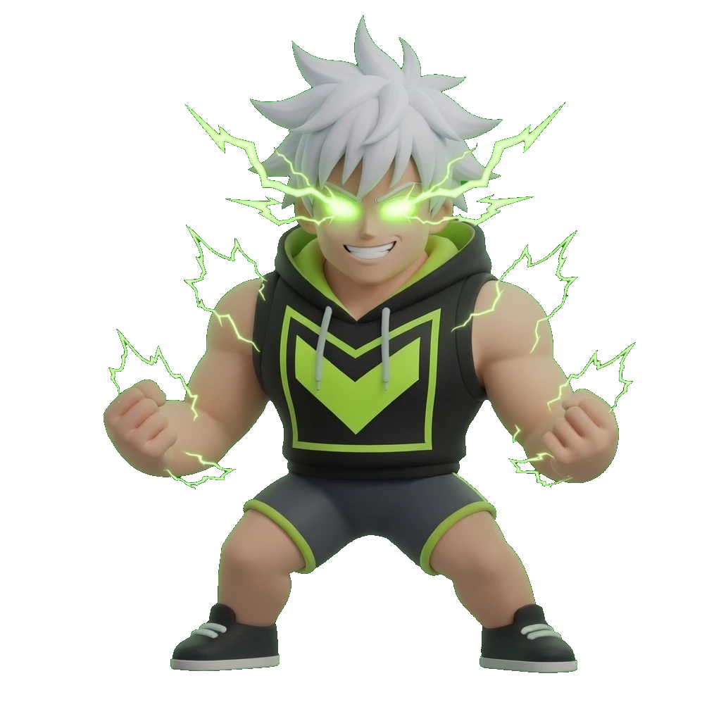 PushMaxx mascot charged up